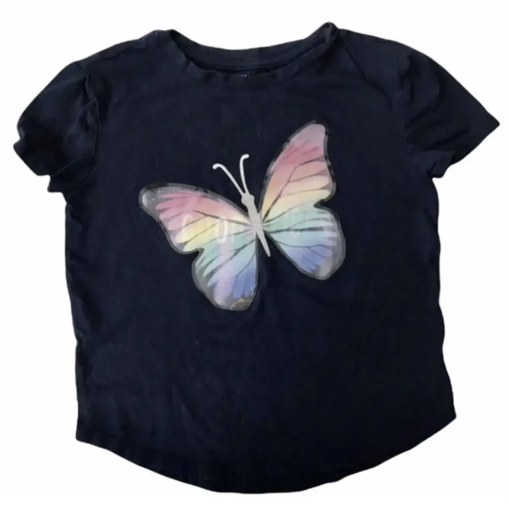 Gap Holographic Butterfly Tee Size 6/7